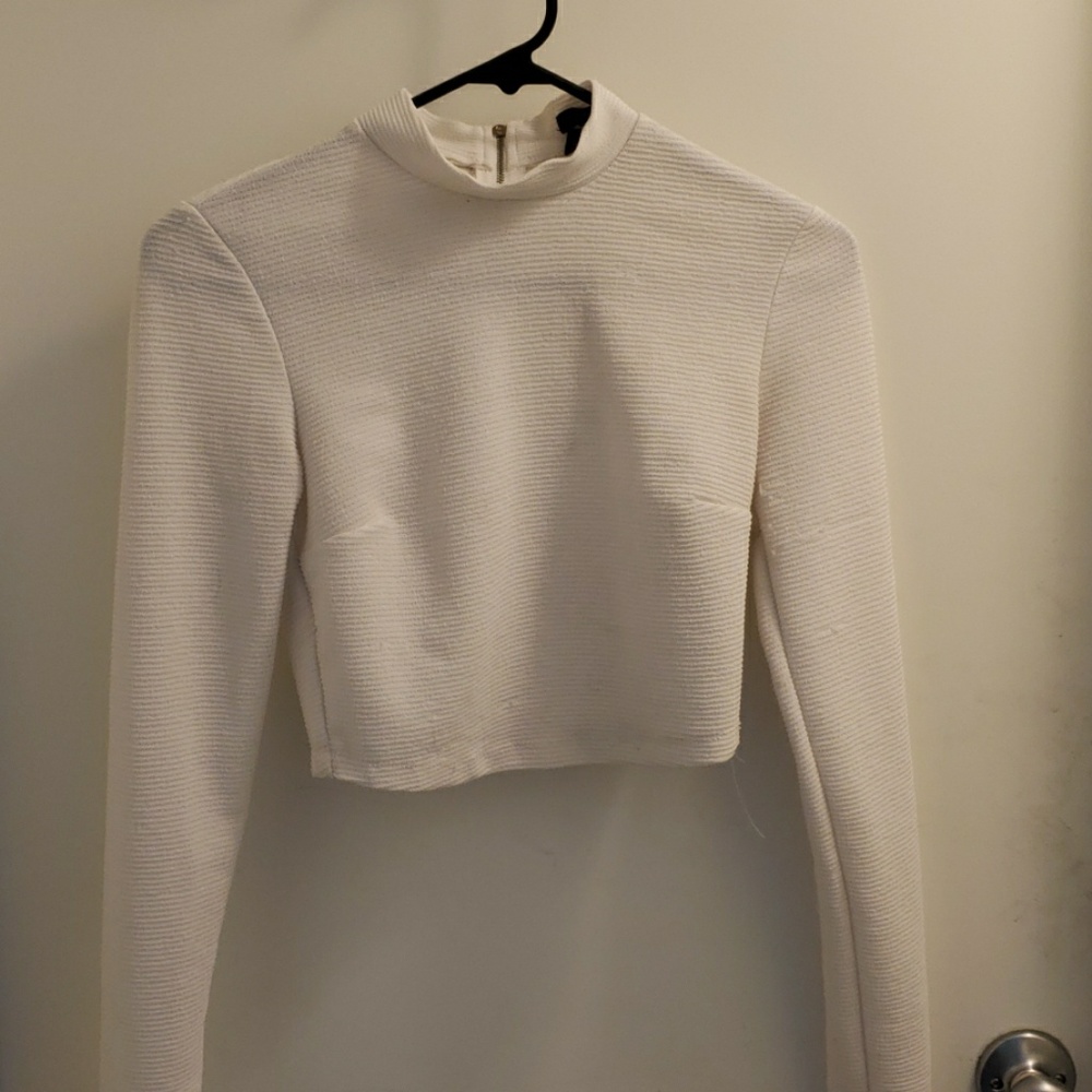Cream crop top